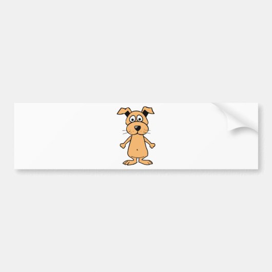 Funny cartoon dog bumpersticker (Voorkant)