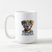 Funny Cartoon Dog Butler Quote Koffiemok (Links)
