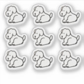 Funny Cartoon Dog Custom-Cut Vinyl Stickers (Voorkant)