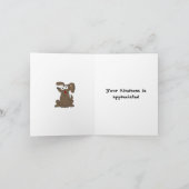 Funny Cartoon Dog Dank je Bedankkaart (Binnen)