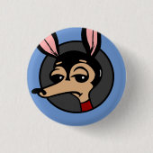 FUNNY CARTOON DOG GRAPHIC ROUND BUTTON (Voorkant)