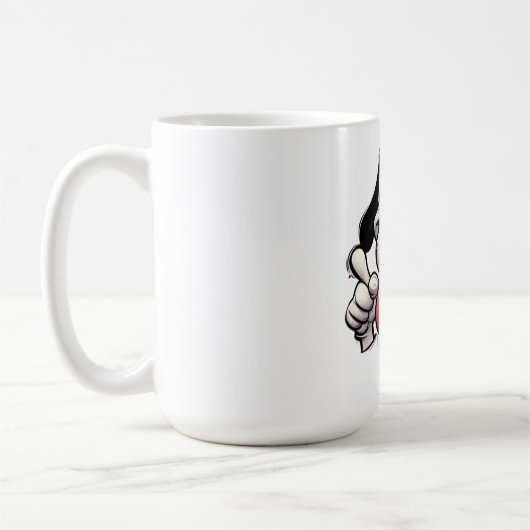funny cartoon dog mug with tongue out koffiemok (Links)