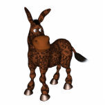 Funny Cartoon Donkey Fotobeeldje Magneet<br><div class="desc">Een amusante cartoon-stijl ezel gemaakt met 3D-kunst.</div>