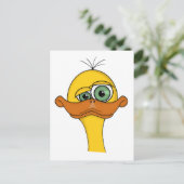 Funny Cartoon Duck Aankondigingskaart (Staand voorkant)