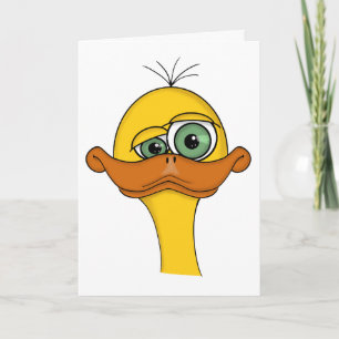 Funny Cartoon Duck Kaart
