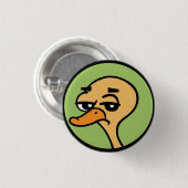 FUNNY CARTOON DUCK ROUND BUTTON (Voorkant /achterkant)