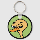 FUNNY CARTOON DUCK ROUND SLEUTELHANGER (Voorkant)