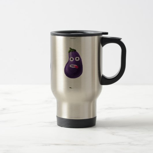 Funny Cartoon Eggplant Reisbeker (Rechts)