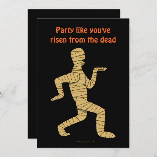 Funny Cartoon Egyptian Mummy Pyramids Custom Kaart (Voorkant / Achterkant)