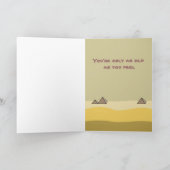 Funny Cartoon Egyptian Mummy Pyramids Custom Kaart (Binnen)