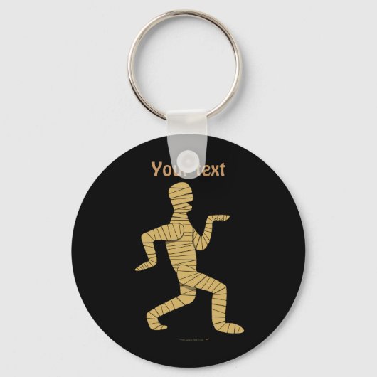 Funny Cartoon Egyptian Mummy Pyramids Custom Sleutelhanger (Voorkant)