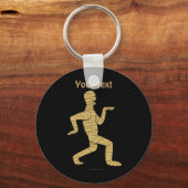Funny Cartoon Egyptian Mummy Pyramids Custom Sleutelhanger (Voorkant)