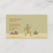 Funny Cartoon Egyptian Mummy Pyramids Custom Visitekaartje (Achterkant)