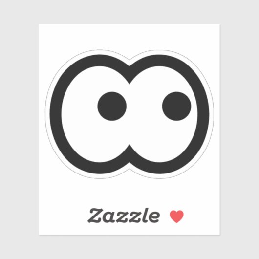 Funny Cartoon Eyeball Vinyl Sticker (Vel)