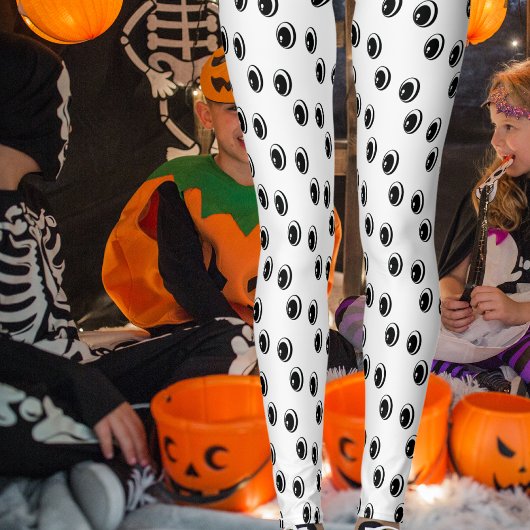 Funny cartoon eyes Halloween kostuum Leggings