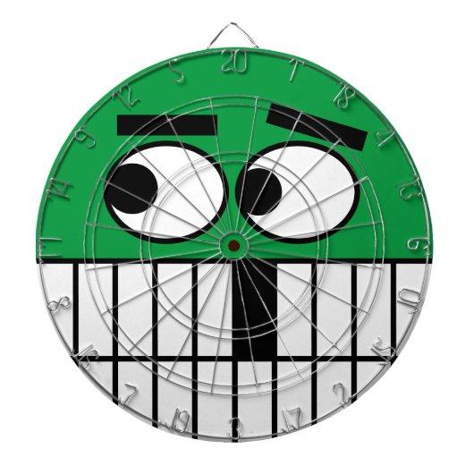 Funny cartoon face dartboard game (aangepaste kleu dartbord (Voorkant)