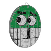 Funny cartoon face dartboard game (aangepaste kleu dartbord (Voorkant Links)