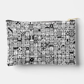 Funny Cartoon Faces Squares Etui (Achterkant)
