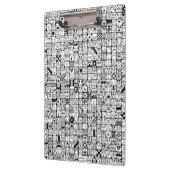 Funny Cartoon Faces Squares Klembord (Links)