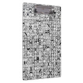 Funny Cartoon Faces Squares Klembord (Rechts)