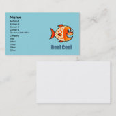 Funny Cartoon Fish Ocean Pun Visitekaartje (Voorkant / Achterkant)