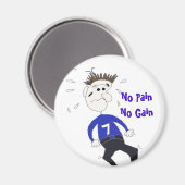 Funny Cartoon Fitness Character Magneet (Voorkant / Achterkant)