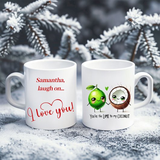 Funny Cartoon Food Love Mug Personalized Valentine Koffiemok
