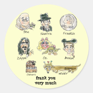 Funny Cartoon Frank Je bent erg veel Sticker