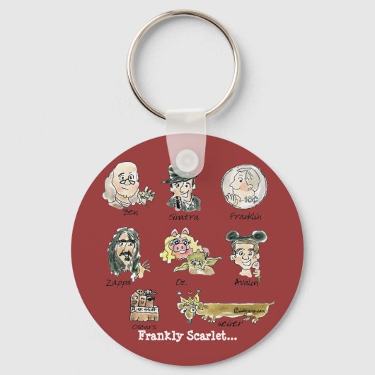 Funny Cartoon Frankly Scarlet Sleutelhangers (Voorkant)