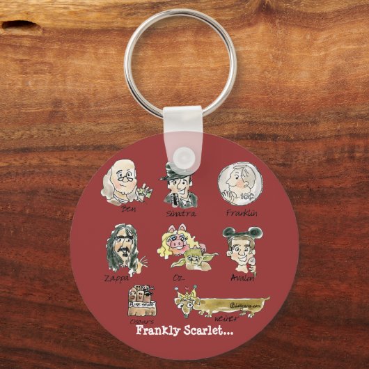 Funny Cartoon Frankly Scarlet Sleutelhangers (Voorkant)
