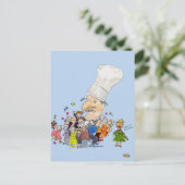 Funny Cartoon French Chef Briefkaart (Staand voorkant)