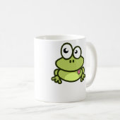 Funny Cartoon Frog - White Coffee Mok (Voorkant rechts)