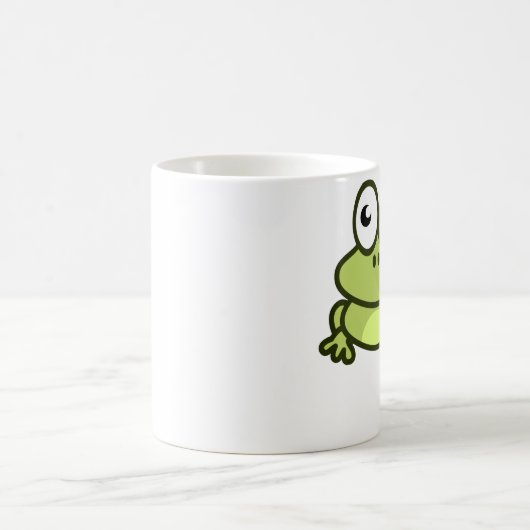 Funny Cartoon Frog - White Coffee Mok (Center)