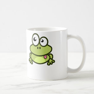 Funny Cartoon Frog - White Coffee Mok