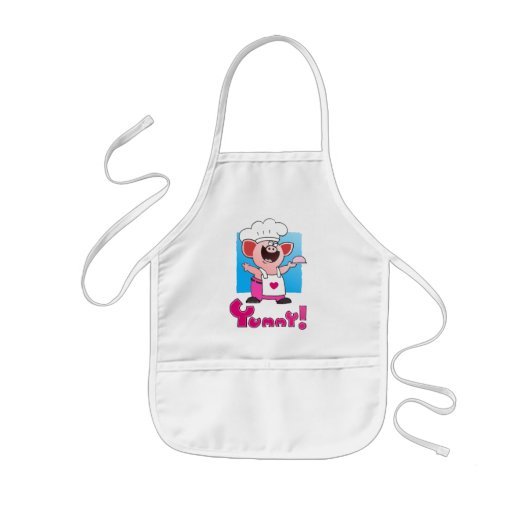 Funny Cartoon | Funny Cartoon Pig Chef Kinder Schort (Voorkant)