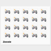Funny Cartoon Game Controller Laughing Sticker (Vel)
