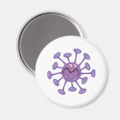 Funny Cartoon Germ Bacteria Magneet (Voorkant / Achterkant)