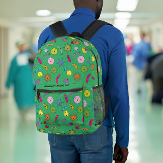 Funny Cartoon Germ Bedrukte Rugzak