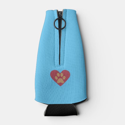 Funny Cartoon German Shepherd Bottle Cooler (Achterkant)