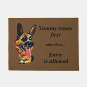 Funny Cartoon German Shepherd Doormat Deurmat (Voorkant)