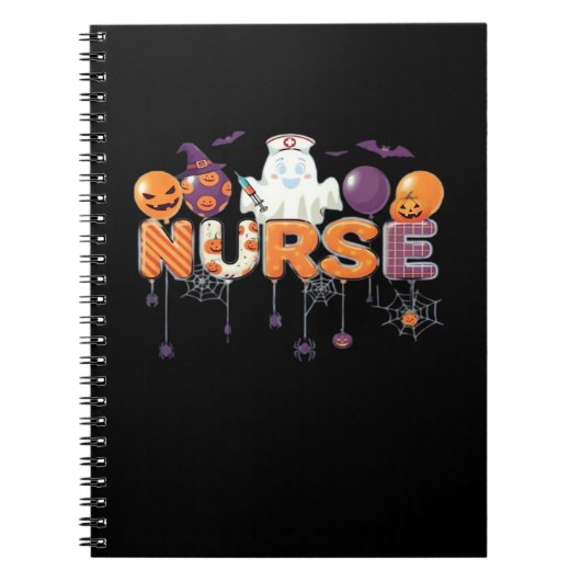 funny cartoon ghost nurse - Hot Nurse Halloween Ou Notitieboek (Voorkant)