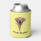 Funny Cartoon Golden Retriever Koelbox Blikjeskoeler (Blikje Voorkant)