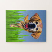 Funny Cartoon Golden Retriever Puzzle voor kindere Legpuzzel (Horizontaal)