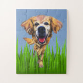 Funny Cartoon Golden Retriever Puzzle voor kindere Legpuzzel (Verticaal)
