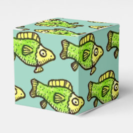 Funny Cartoon Green Fish Drawing Bedankdoosjes
