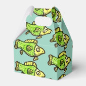 Funny Cartoon Green Fish Drawing Favor Boxes Bedankdoosjes (Voorkant Zijde)