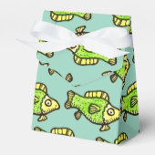 Funny Cartoon Green Fish Drawing Favor Boxes Bedankdoosjes (Voorkant Zijde)