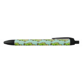 Funny Cartoon Green Fish Zwarte Inkt Pen (Bovenkant)