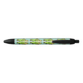 Funny Cartoon Green Fish Zwarte Inkt Pen (Achterkant)