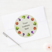 Funny Cartoon groenten Ronde Sticker (Envelop)